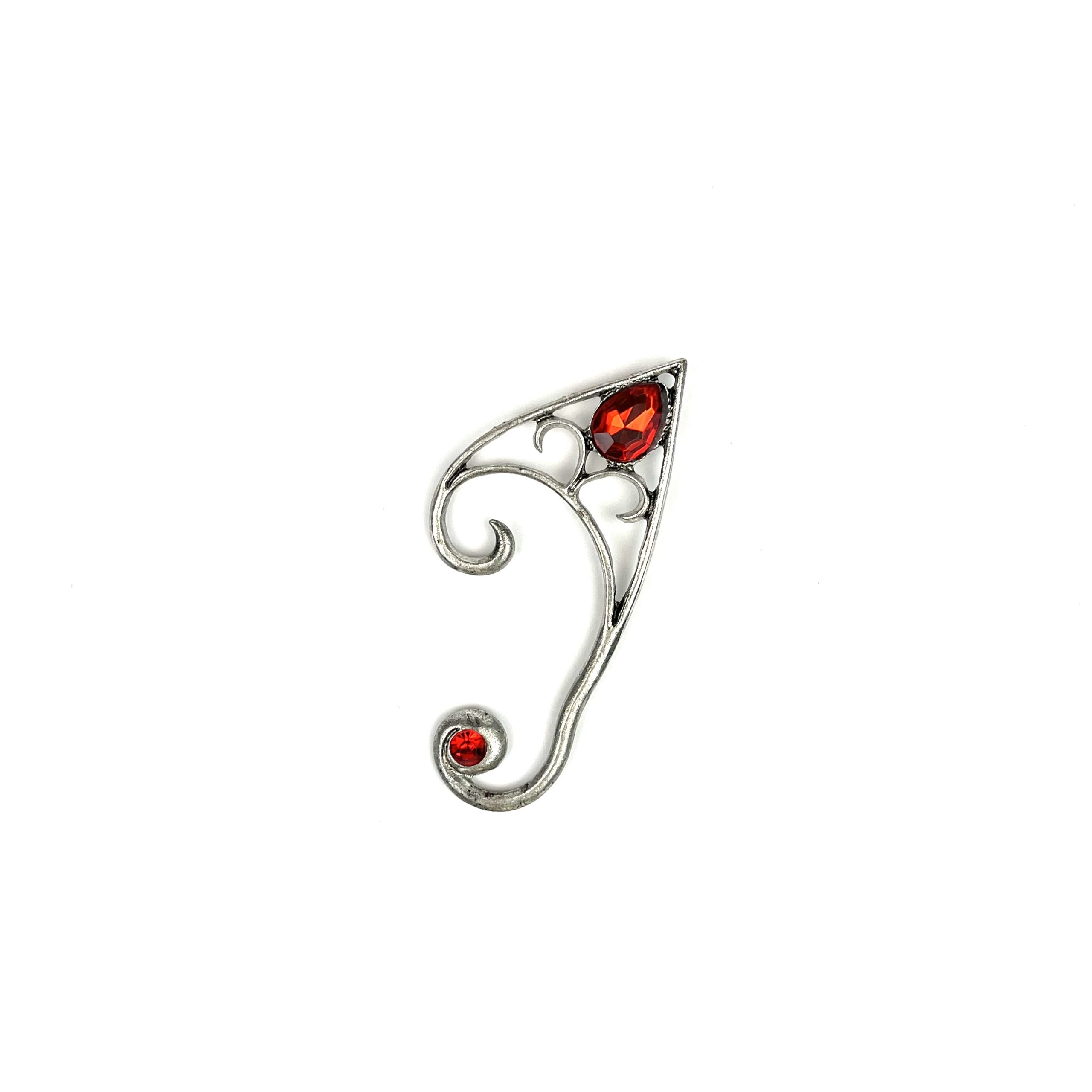 * ایر کاف الفی نگین قرمز * ایر کاف fantasy نقرهای * ایر کاف گاتیک aesthetic * ایر کاف خاص دخترانه * Elven Ear Cuff