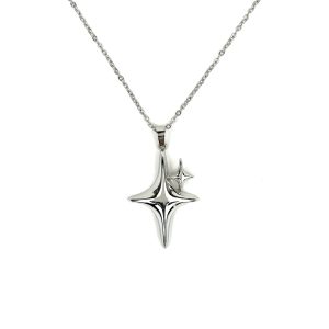 * گردنبند ستاره‌ای نقره‌ای * گردنبند استار شاین * گردنبند مینیمال مدرن * گردنبند ترندی نقره‌ای * Star Shine Necklace
