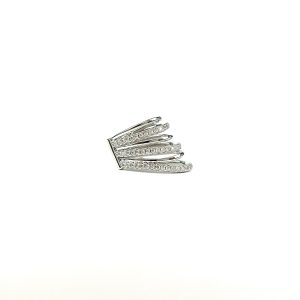 ایرکاف چند ردیفه نگین‌دار نقره‌ای Multi Row Crystal Ear Cuff با طراحی مدرن و نگین‌های درخشان